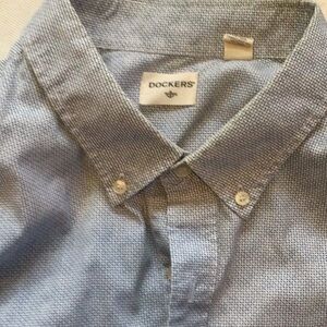 Dockers wht/blue pattern shirt XXL vg